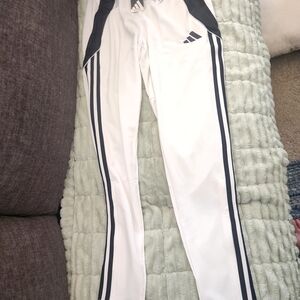 Adidas Kids White and Dark Gray Joggers